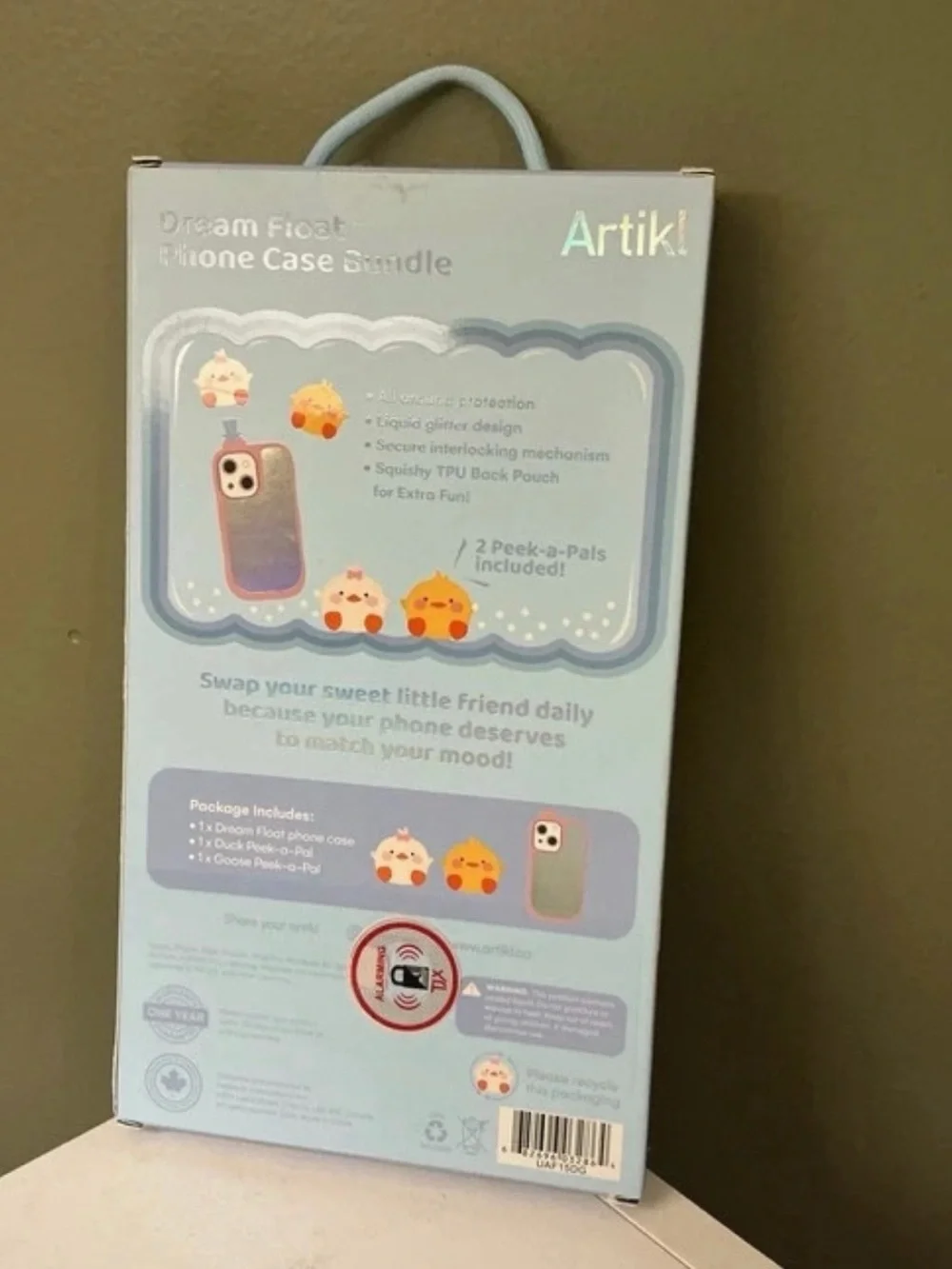 Artikl Dream Float Gradient Pink & Mint iPhone 15 Case with Peek-a-pals NWT